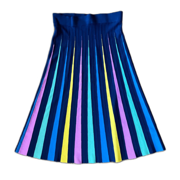 Anthropologie Maeve Multicolor Knit Flare Midi Skirt  Women's Size XL - Picture 6 of 9